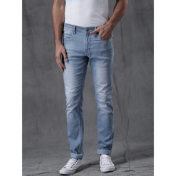 Men Blue Slim Fit Mid-Rise...