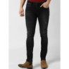 Men Black Slim Fit Low Distress Light Fade Jeans