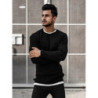 Black Knitted Full Sleeves T Shirt