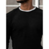 Black Knitted Full Sleeves T Shirt
