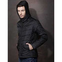 Black Hooded Puffer Jacket