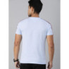 Men Solid Round Neck T-shirt with Side Stripes