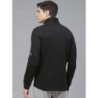 Men Black Evostripe Solid Slim Fit Track Jacket
